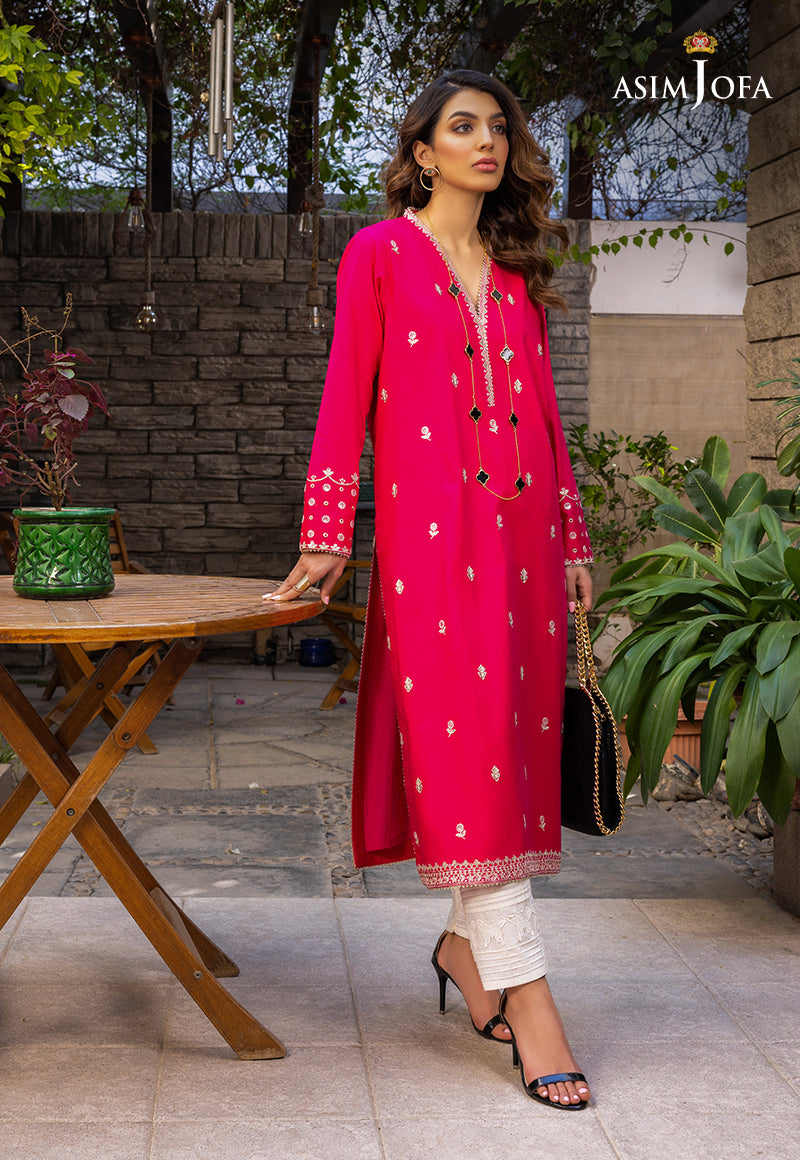 Asim Jofa Pret Essentials '23 Ajpe-06 (1-Pc) Embroidered Self Jacquard 1 Pc
