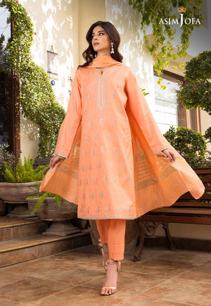 Asim Jofa Pret Essentials '23 Ajpe-28 (3-Pc) Embroidered Self Jacquard 3 Pcs