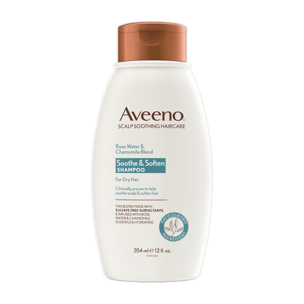 Aveeno Rose Water & Chamomile Blend Soothe & Soften Shampoo 354ml