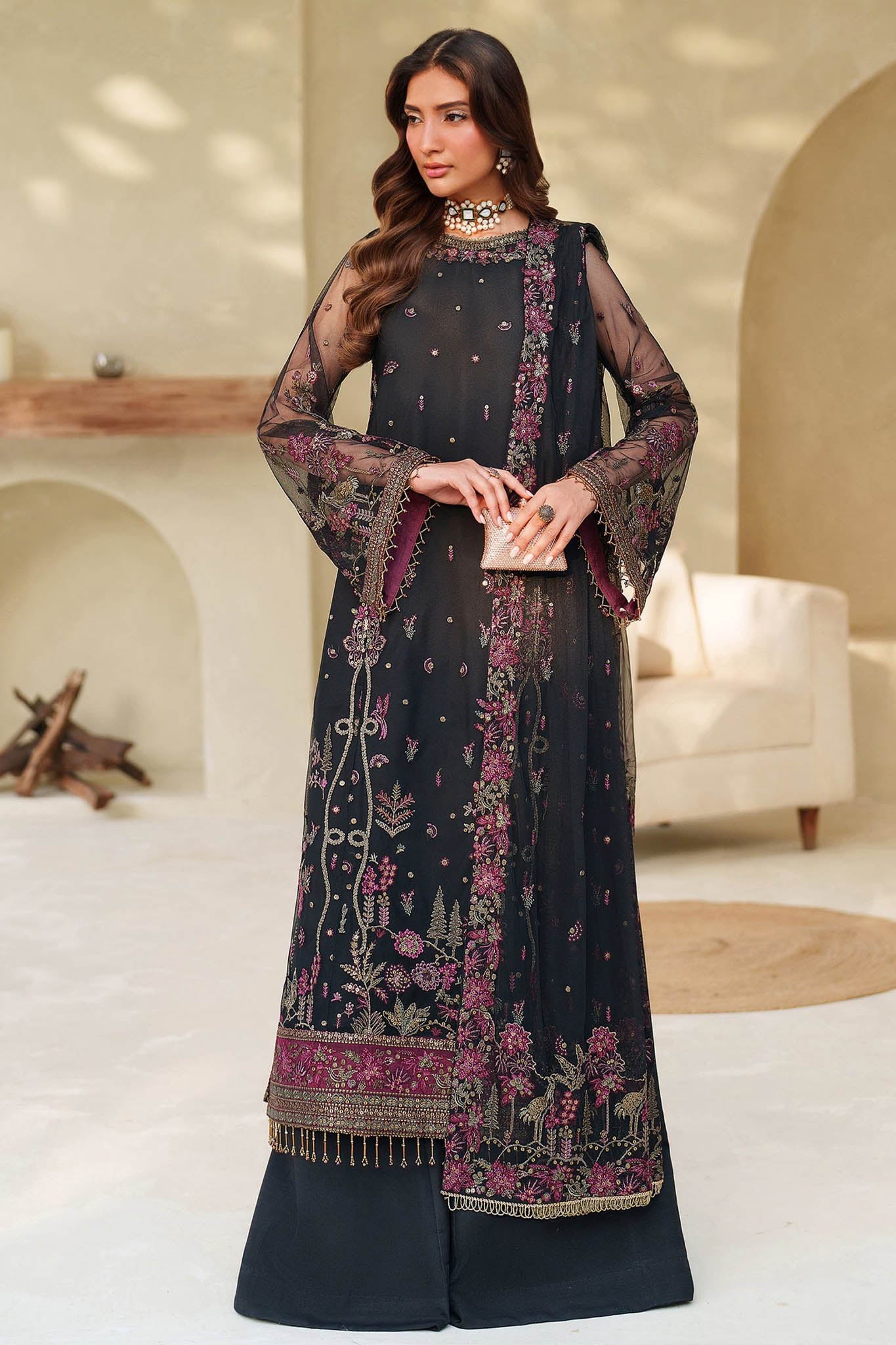 Meesa By Zarif Unstitched 3 Piece Luxury Formals Collection'2025-ZRF-ML-05-JEMIHA