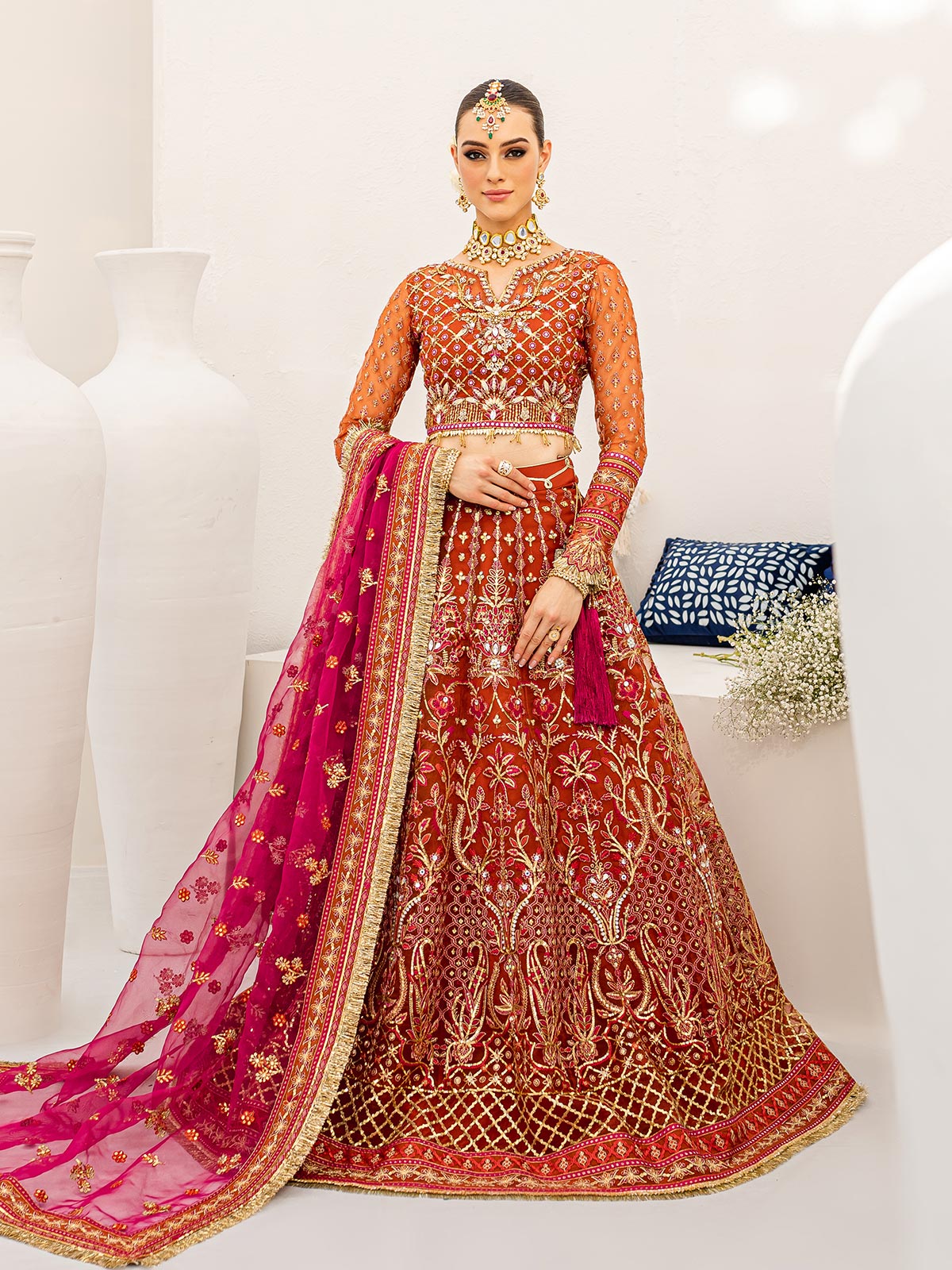 Gulaal Unstitched 3 Piece Wedding Vol-01 Suit-Sanaiyah 06 - 3 Piece