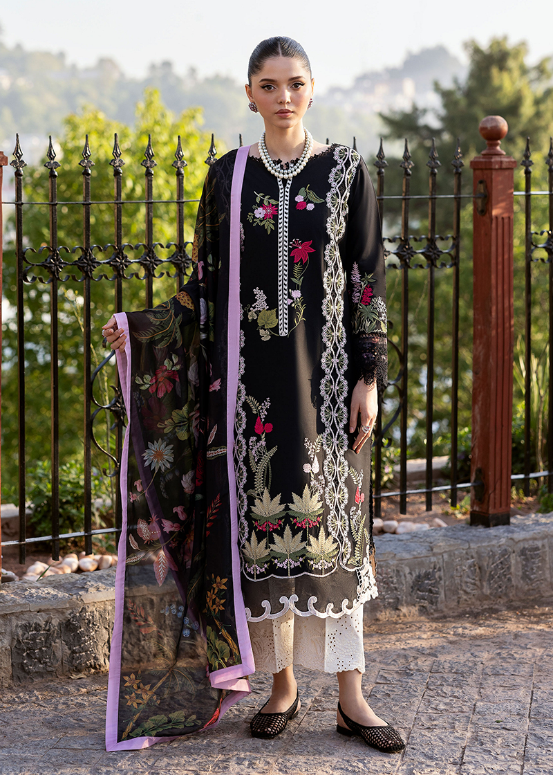Bloom By Saira Shakira Unstitched 3 Piece Luxury Lawn Collection'2025-06-B-Sauvage