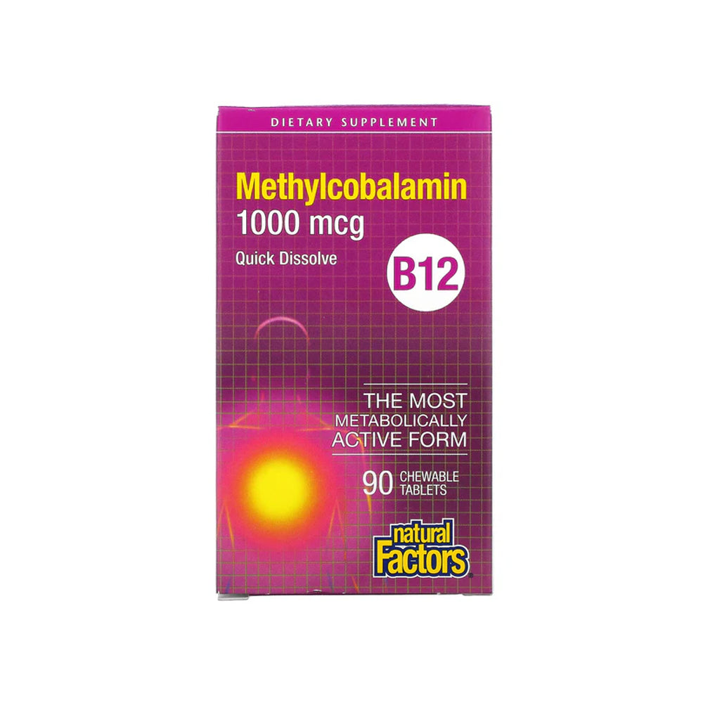 Natural Factors Methylcobalamin 1000mcg B12 Tab 90s - Snapcart.pk