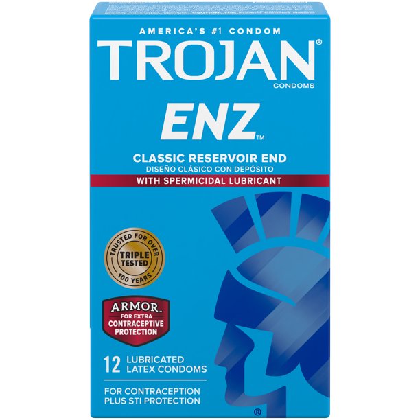 Trojan - Enz Armor Spermicidal Lubricated Condoms 12 Count
