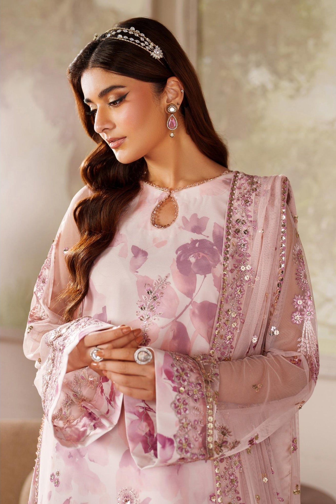 Zaneera by Zarif Unstitched 3 Piece Printed & Emb Formals Collection'2025-Zrf-Zpe-06-Rahma