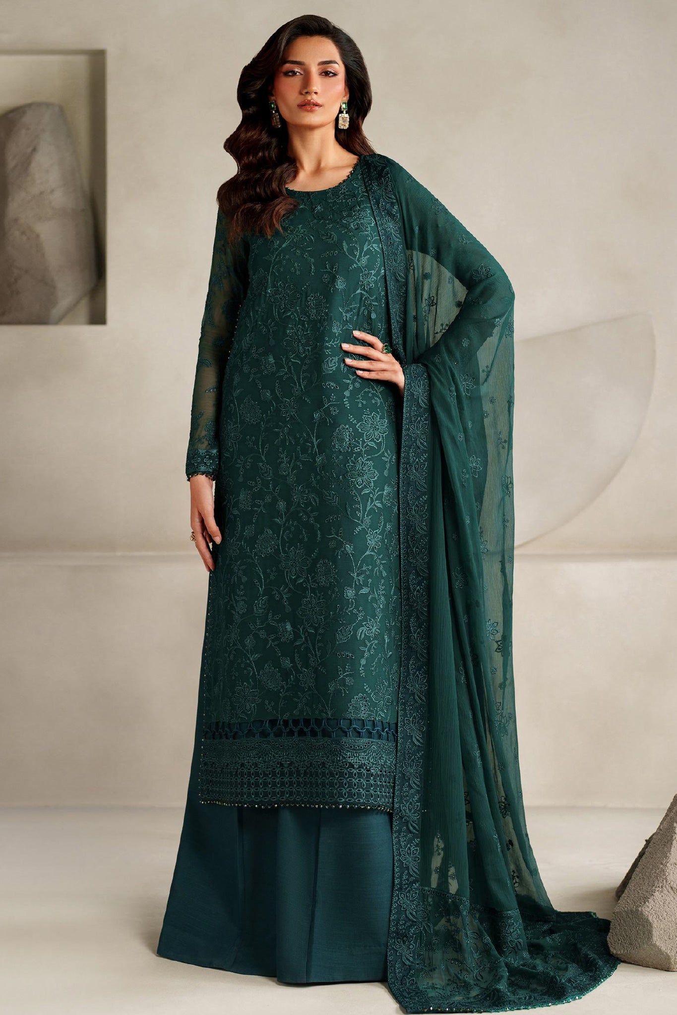 Muse Thread By Zarif Unstitched 3 Piece Exclusive Luxury Formals Suit-ZE-MT-06-Sayah