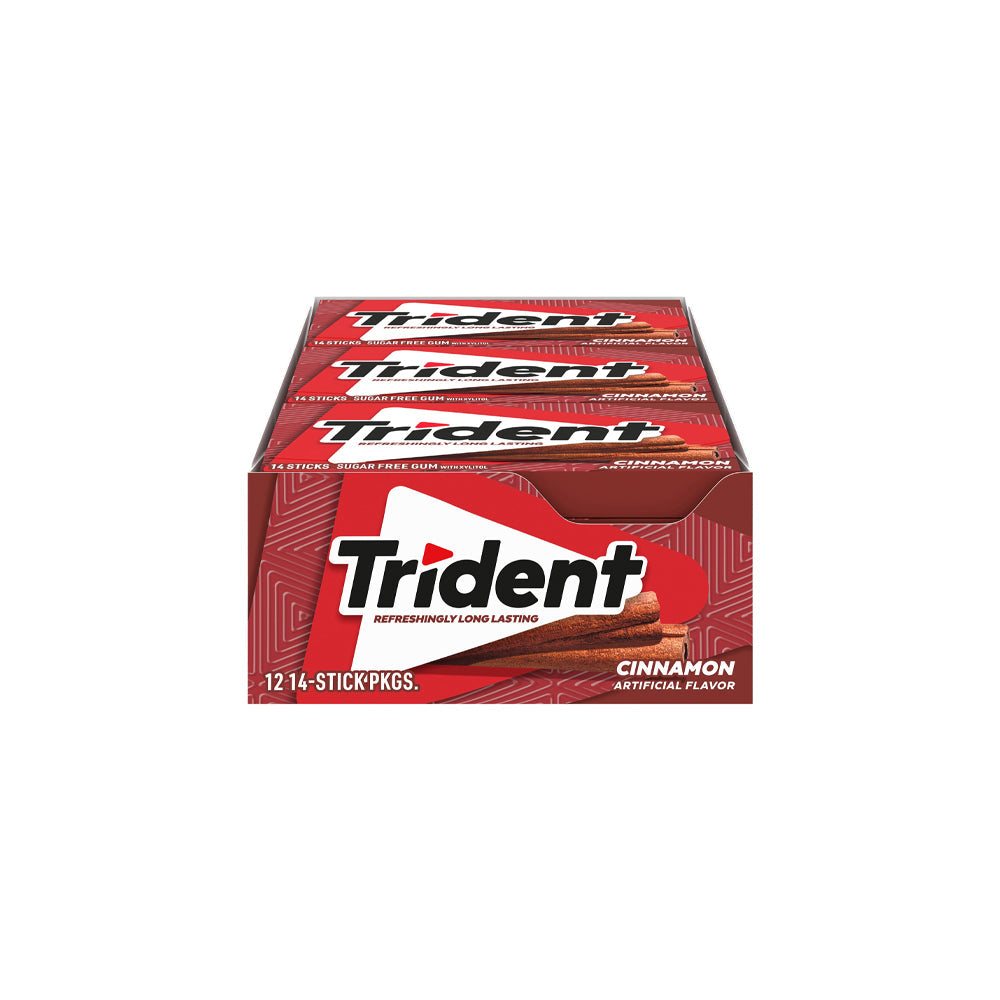 Trident Cinnamon Sugar Free Gum 14 Pieces - Snapcart.pk