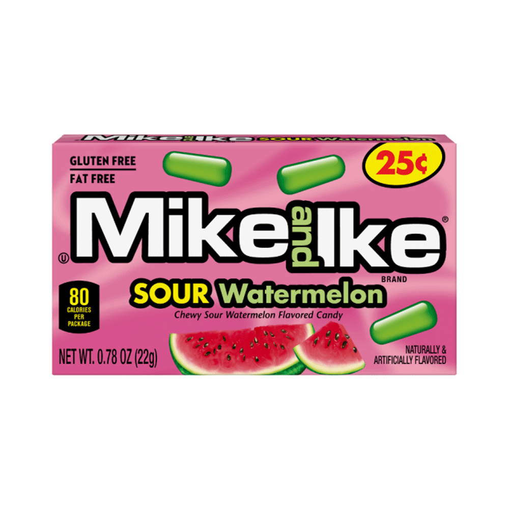 Mike & Ike Sour Watermelon Flavoured Candy 22g - Snapcart.pk