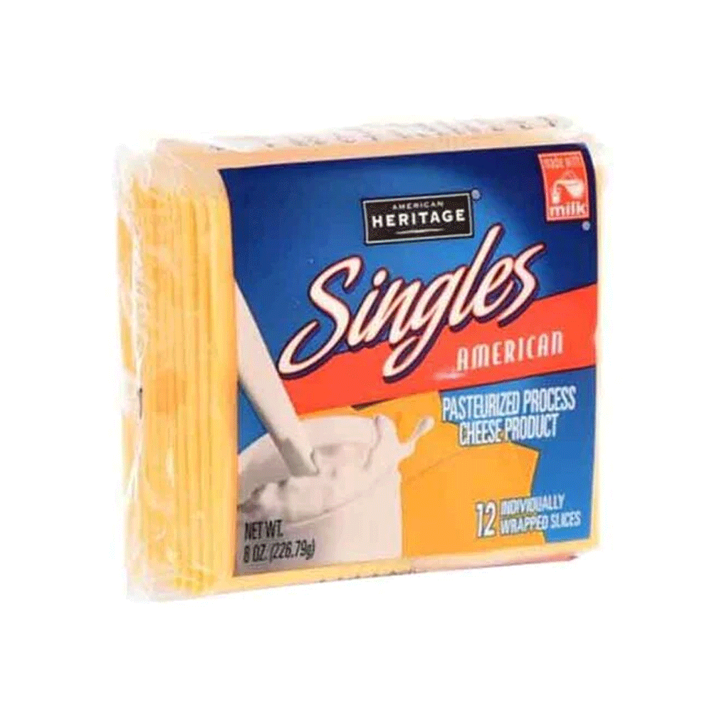 American Heritage Single Cheese Slices 12s 226.79g