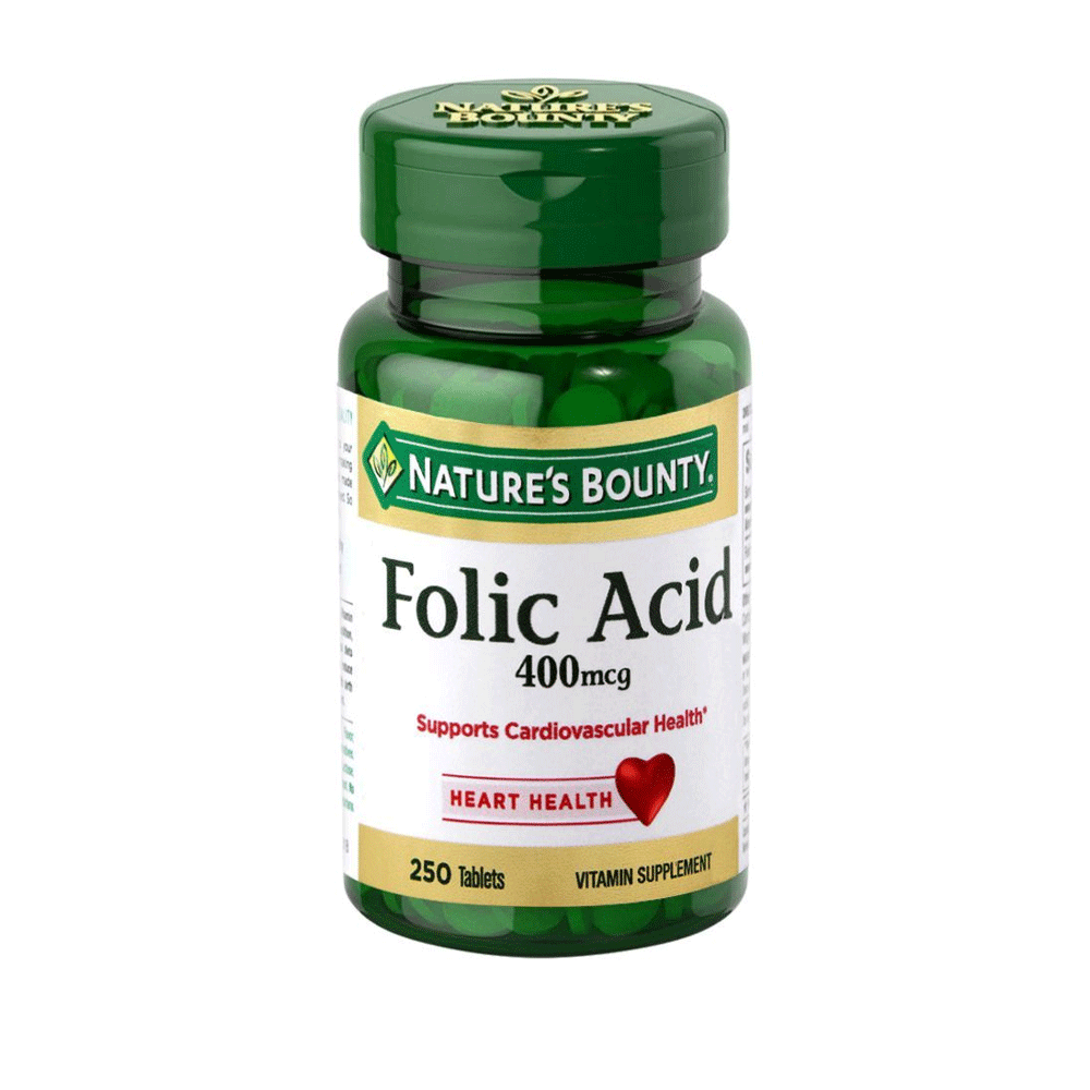Nature's Bounty Folic Acid 400mcg 250 Tablets - Snapcart.pk