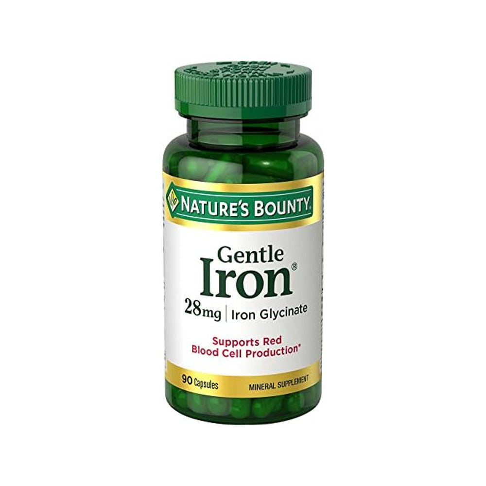Nature's Bounty Gentle Iron 28mg 90 Capsules - Snapcart.pk
