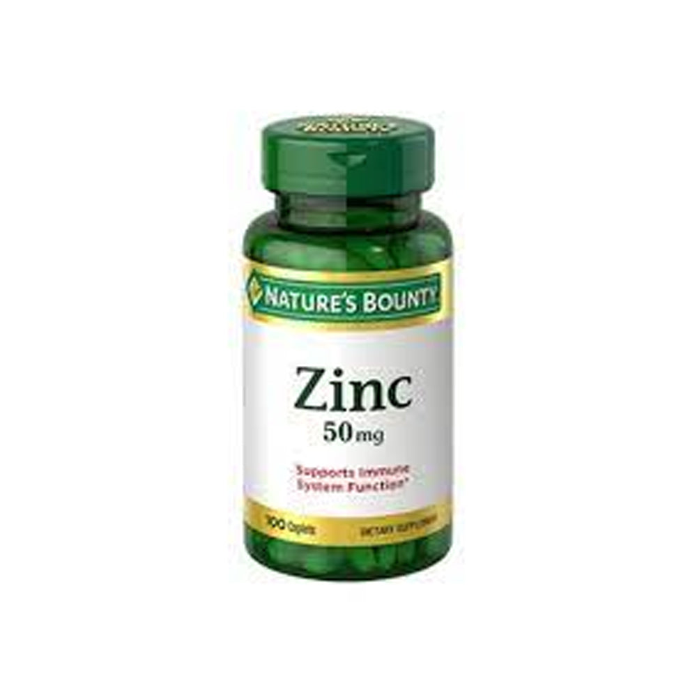 Natures Bounty Zinc 50mg Caplets 100s - Snapcart.pk