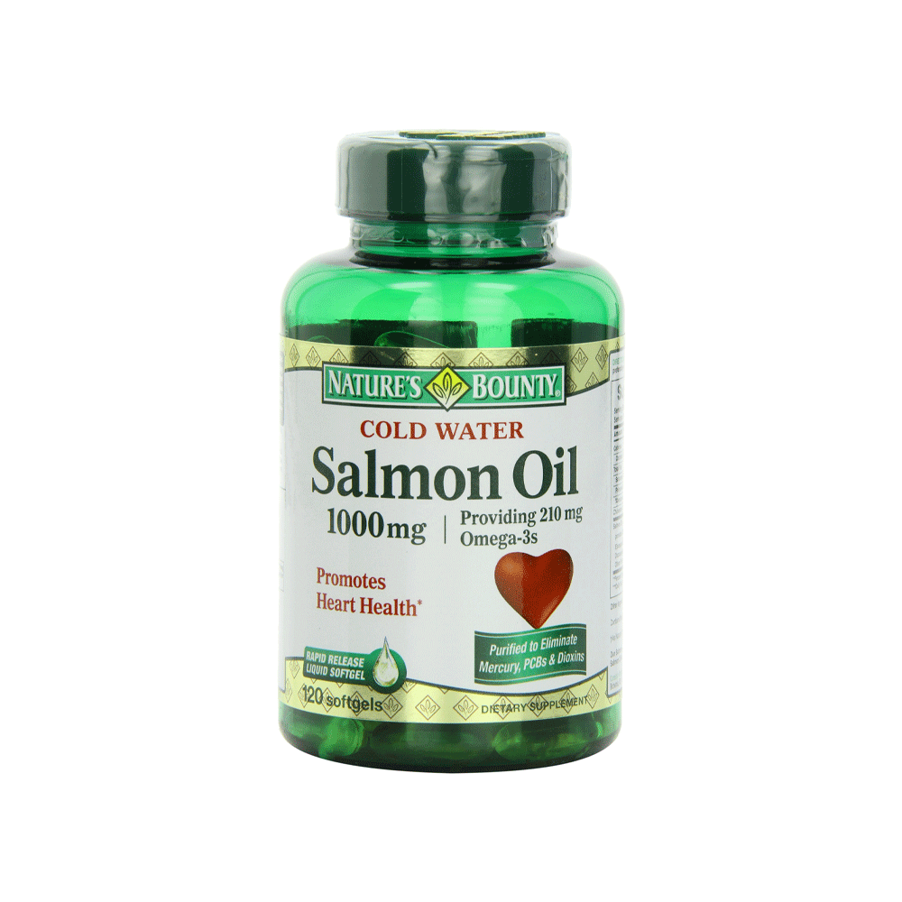 Nature Bounty Salmon 1000mg Oil 120 Soft Gels - Snapcart.pk