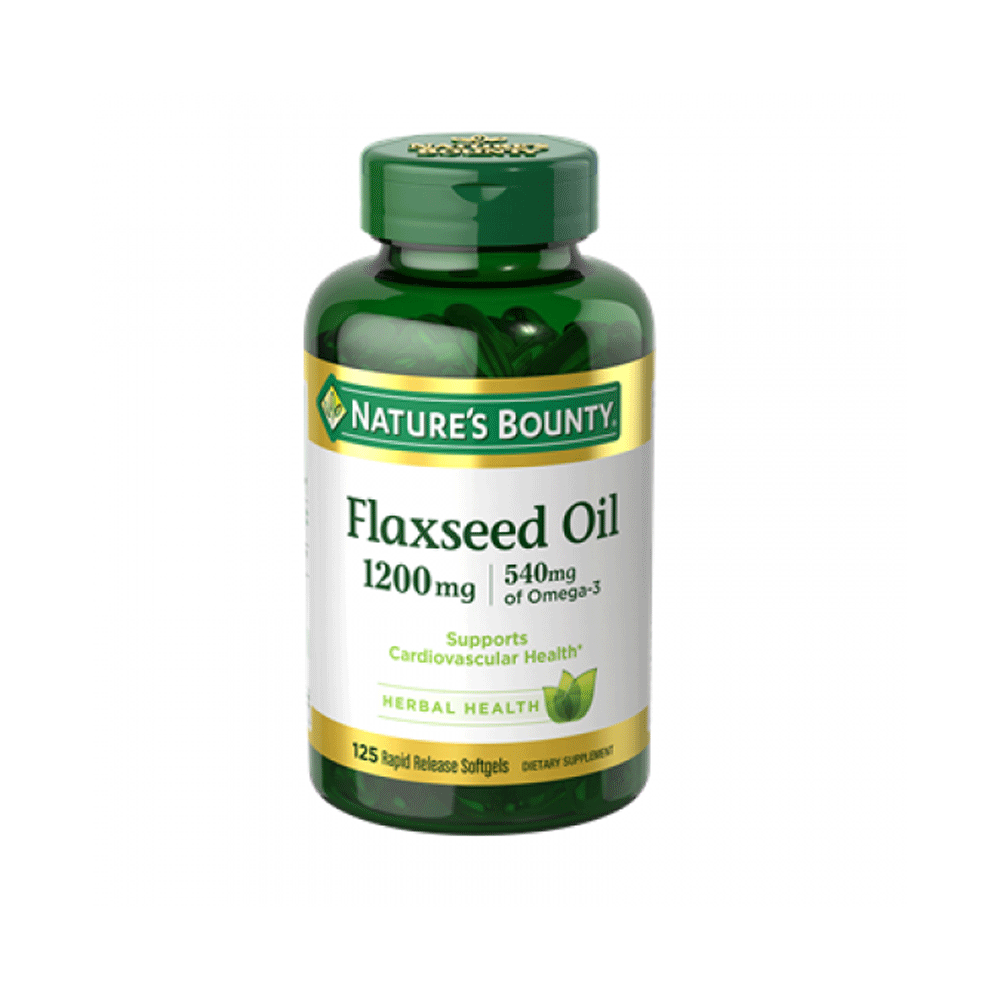 Nature Bounty Flaxseed Oil 1200mg 125 Soft Gels - Snapcart.pk