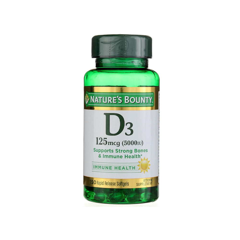 Natures Bounty D3 125mcg 5000iu Softgels 150s - Snapcart.pk