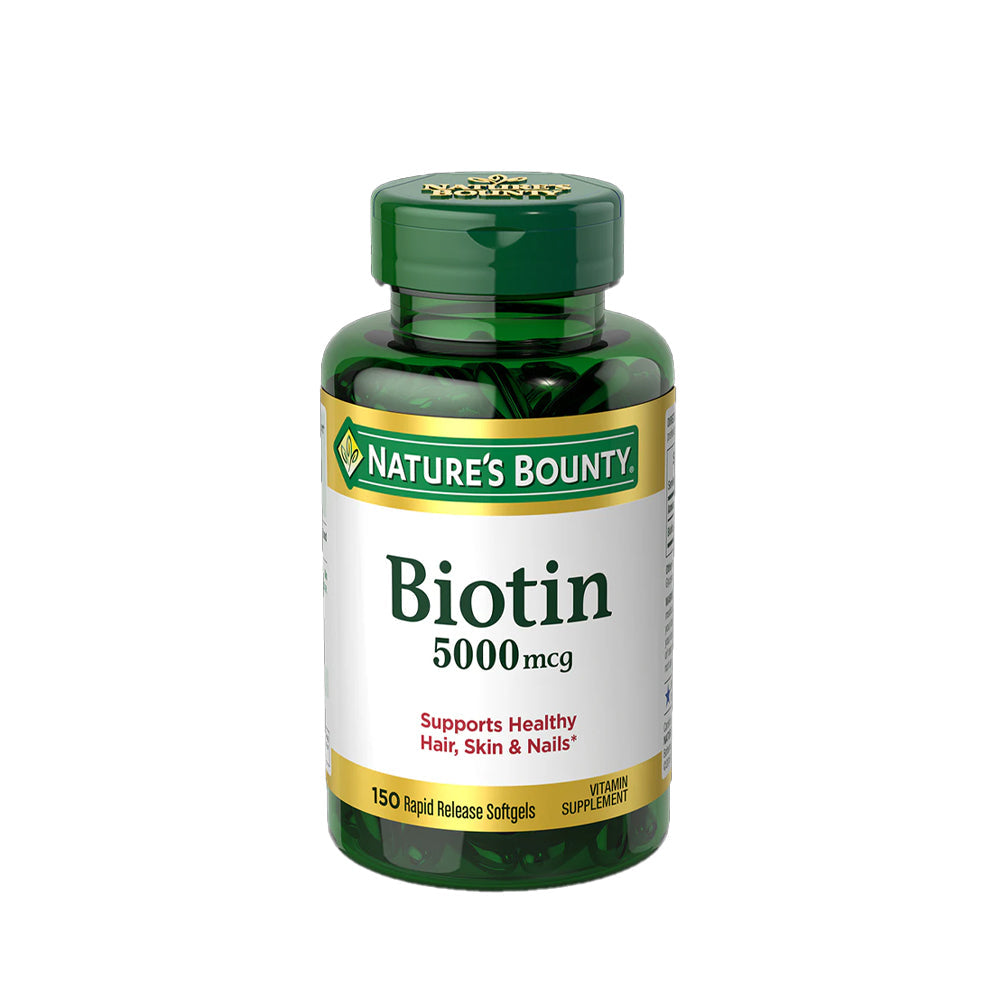 Natures Bounty Biotin 5000mcg 150s - Snapcart.pk