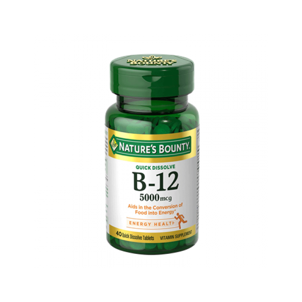 Natures Bounty B-12 5000 Mcg 40 Tab - Snapcart.pk