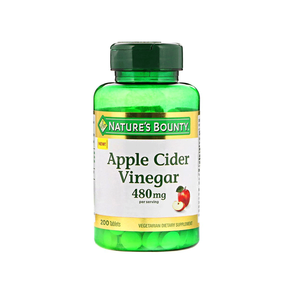 Natures Bounty Apple Cider Vinegar 480mg 200 Tablets - Snapcart.pk