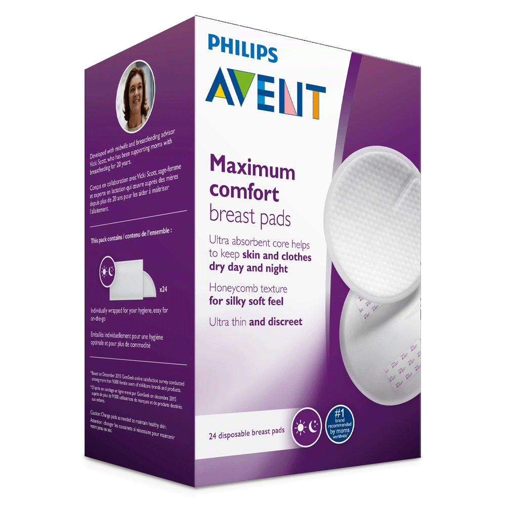 Philips Avent Disposable Breast Pads White 100`s SCF254/10