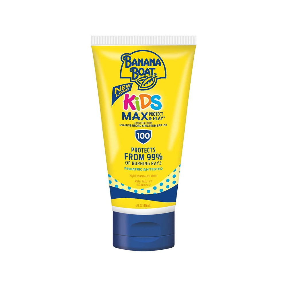 Banana Boat Kids Max Protect & Play Sunscreen Lotion Spf-100 118ml - Snapcart.pk