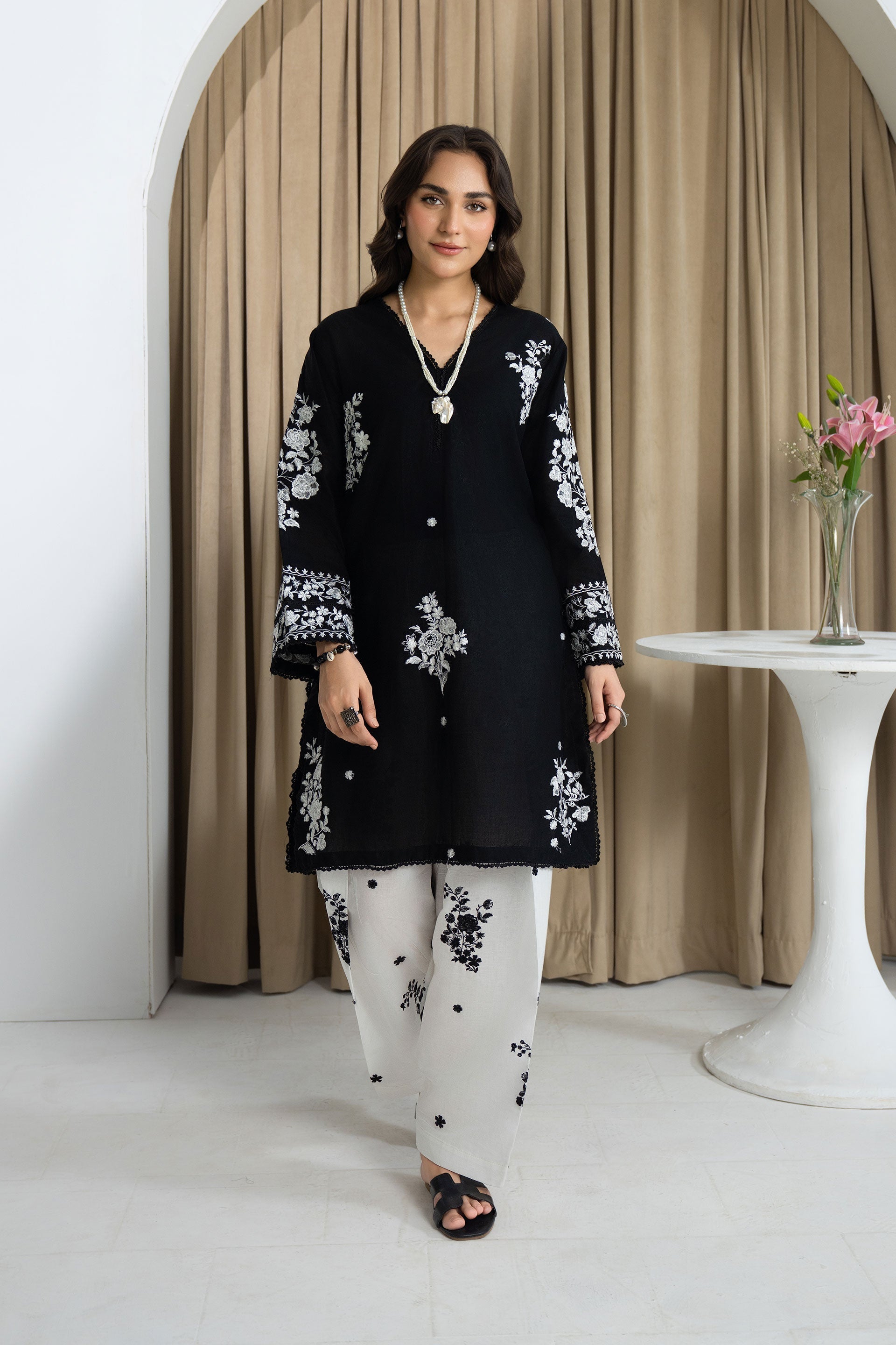 Mannat Clothing Stitched 2 Piece Spring Edit-Onyx