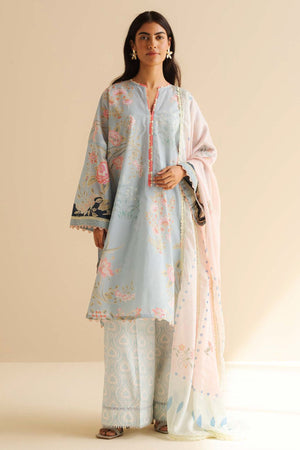 CoCo Prints By Zara Shah Jahan Unstitched 3 Piece Lawn Drop Two Collection'2025-08-B-Vara