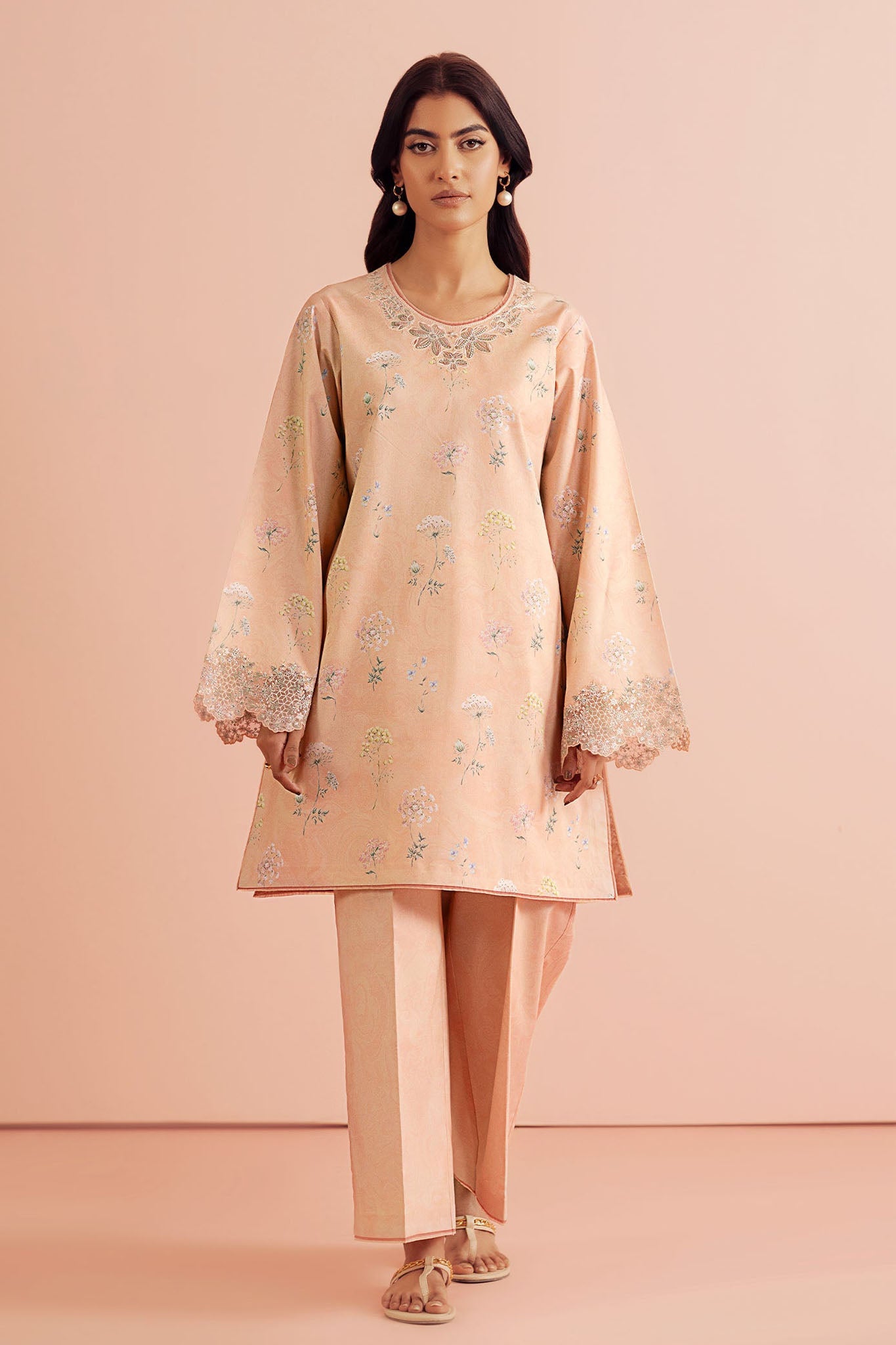 Daffodils By Seran Unstitched 2 Piece Lawn Suit-08-Layana