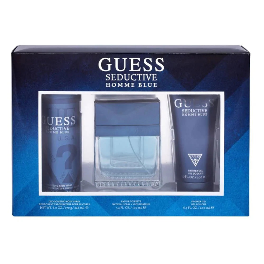 Guess Seductive Blue EDT 100Ml+Deo 226Ml+ Shower Gel 200Ml