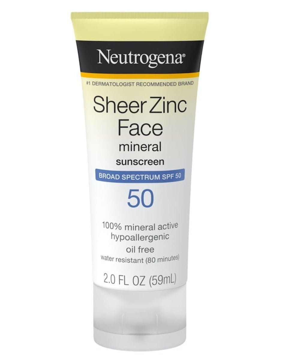 Neutrogena Sheer Zinc Sunscreen SPF 50 Face Lotion 59Ml