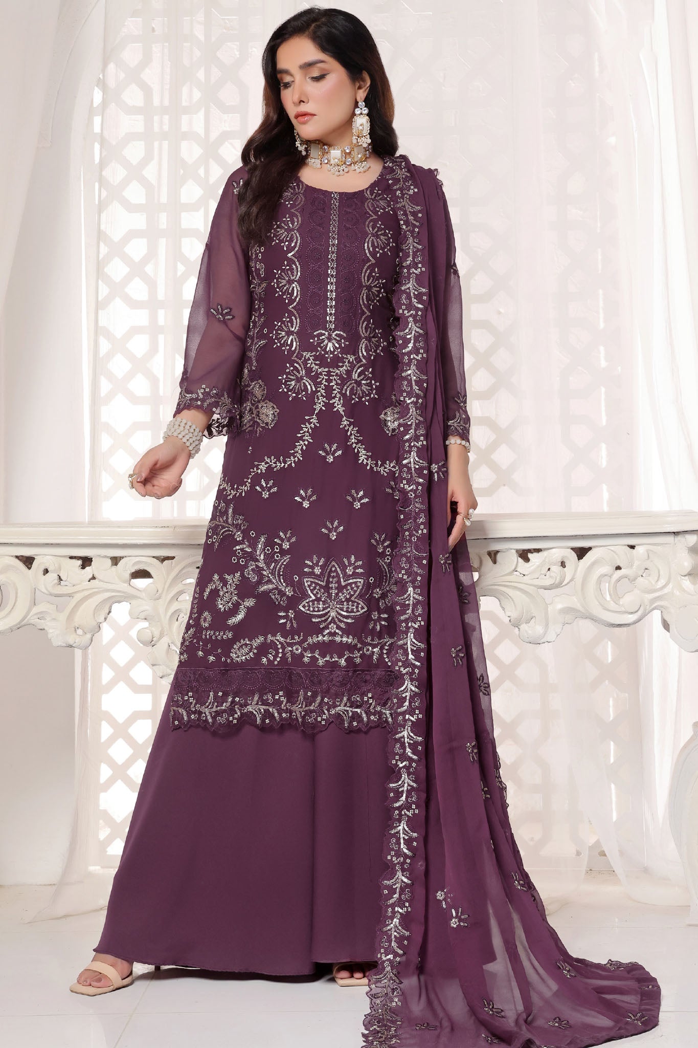 Myra By Soghat Stitched 3 Piece Luxury Emb Chiffon Collection'2025-Myra-08-Purple