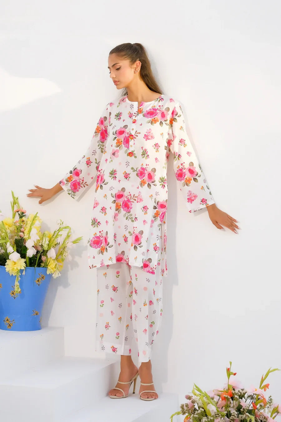 Dhaga Stitched 2 Piece Lawn Collection'2025-Matching separate 008