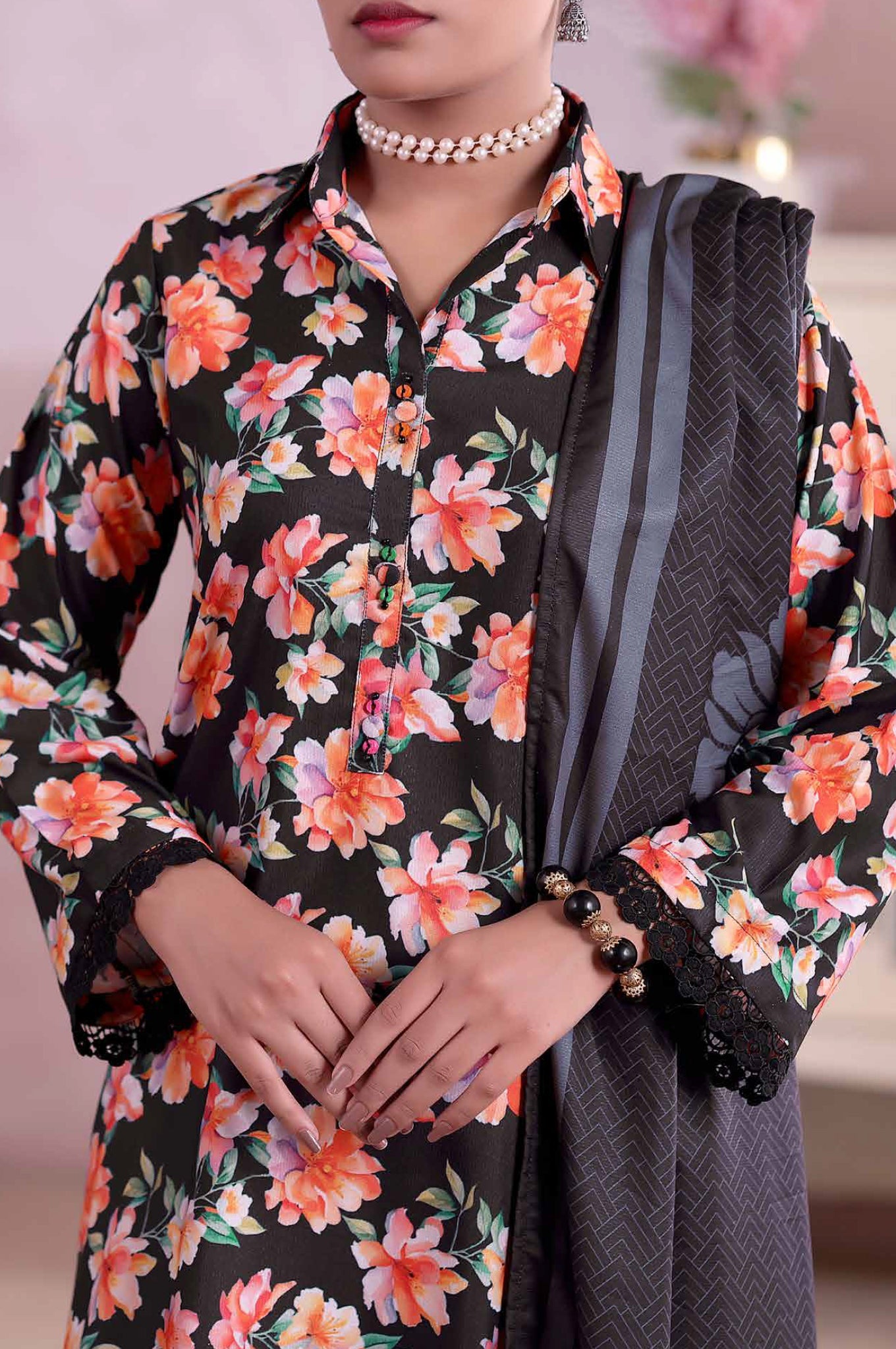 Khaas by Aizal Stitched 3 Piece Printed Ayudia Collection'2025-A-K-09