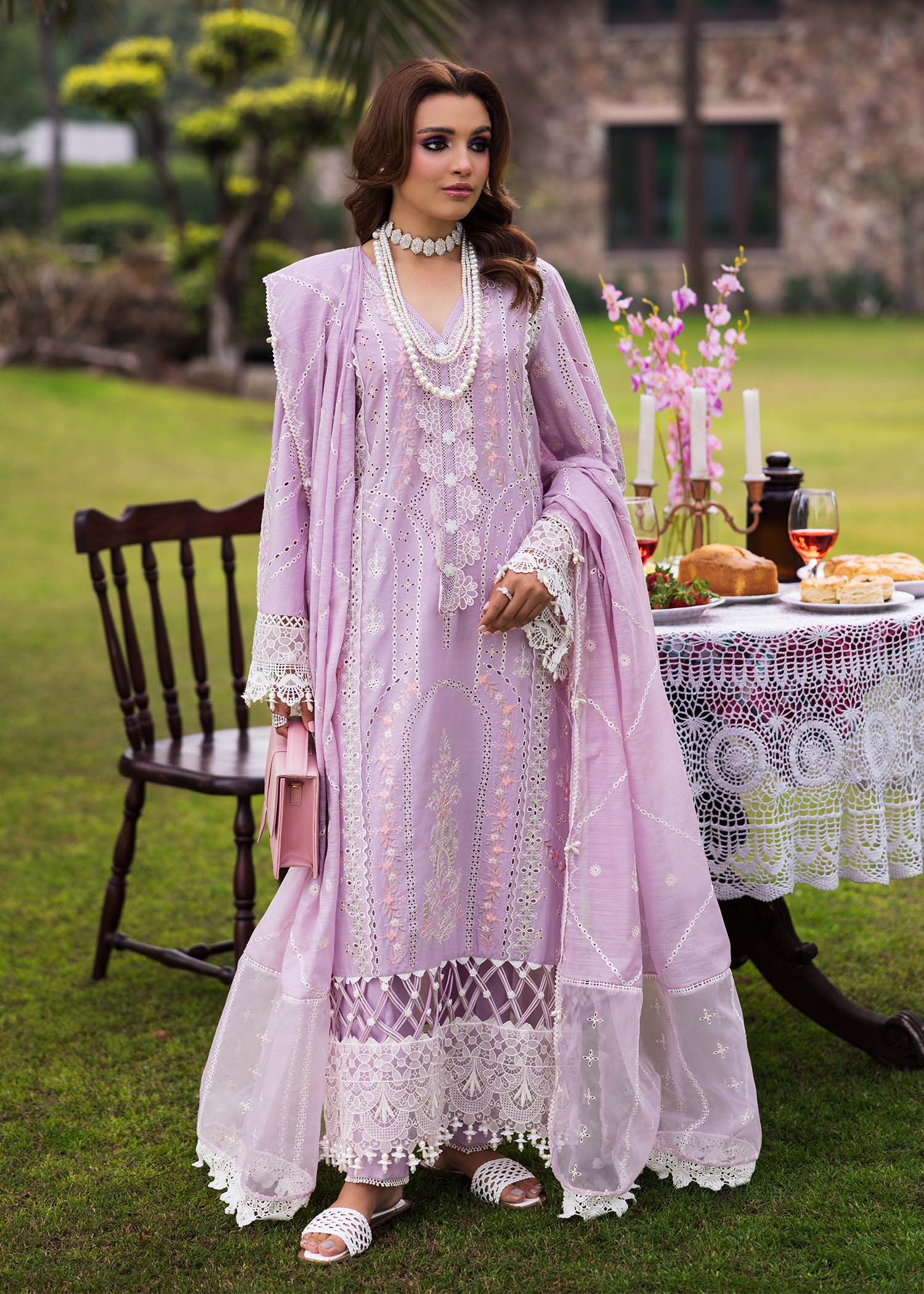 Bloom & Beyond - Paras By Pasha Unstitched 3 Piece Lawn Collection'2025-Orchid Bloom
