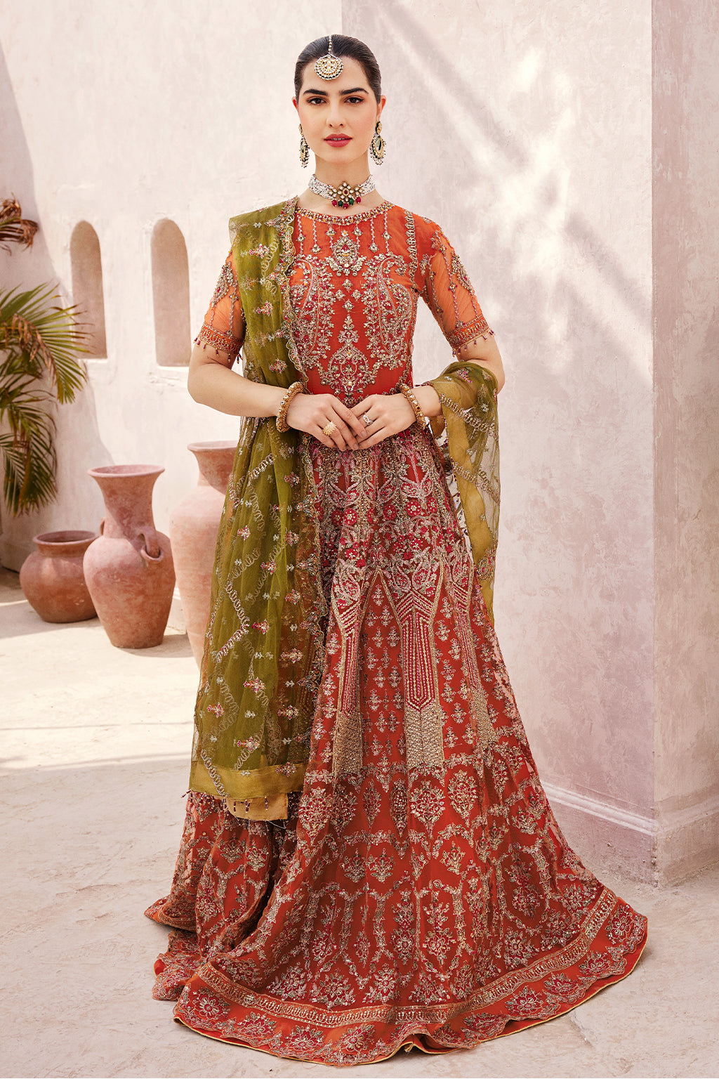 Mirha By Emaan Adeel Unstitched 3 Piece Wedding Edition Vol-02 Suit-MH-208
