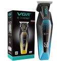 VGR-V-253 Professional Hair Trimmer  Precision T-Blade, 90 Min Runtime, LED Display, USB Charging, 5 Guide Combs (Blue)