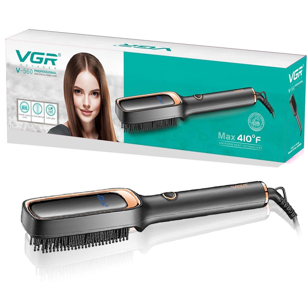 VGR-V-560 Professional Hair Straightener Brush  Everyday Styling in 5 mins with Uniform Heat Technology
