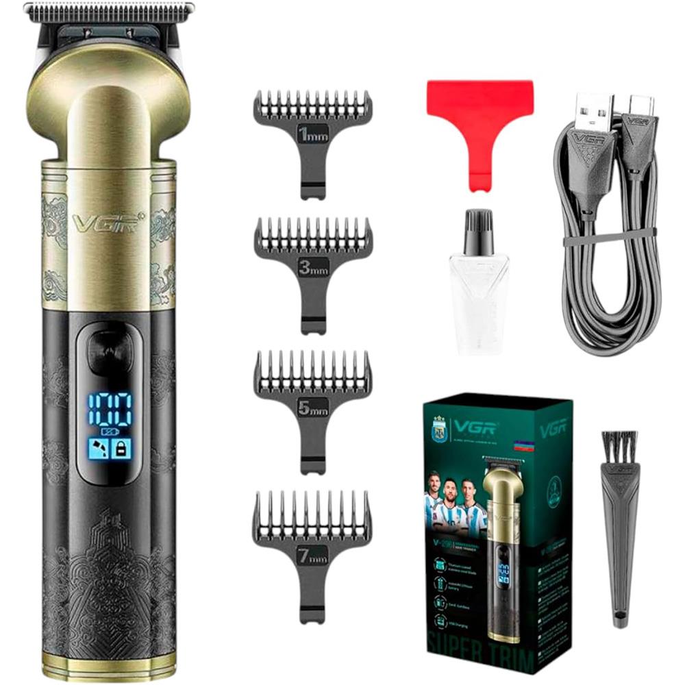 VGR-Professional Hair Trimmer V-296 Titanium coated stainless steel blade 1200mAh Lithium battery Cord/Cordless USB Charging