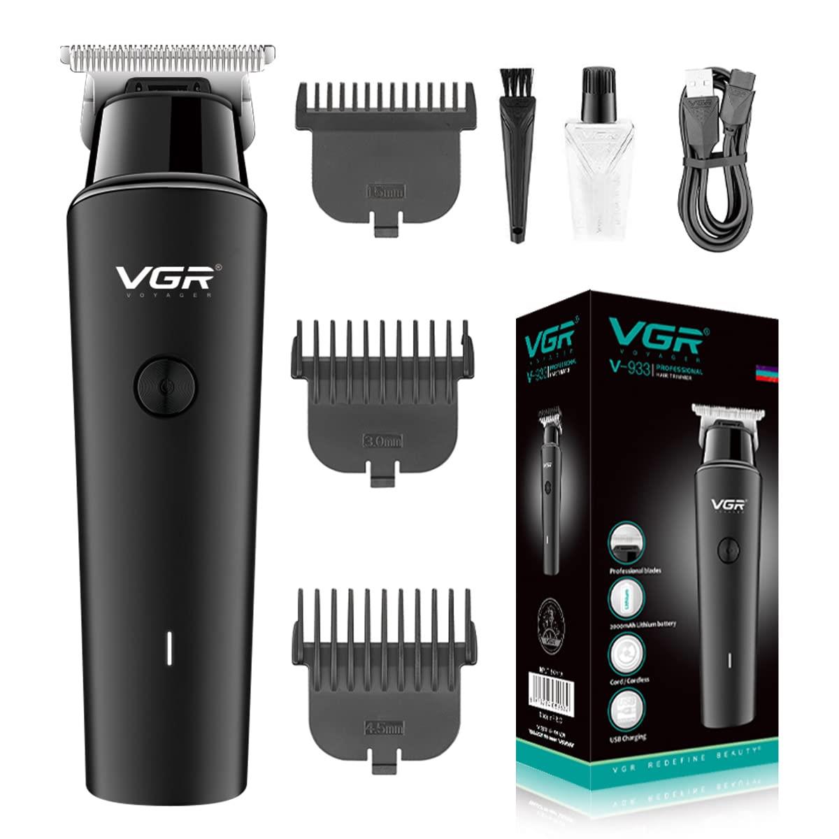 VGR-V-933 Professional Cordless Rechargeable Hair Trimmer - Runtime: 500 minutes