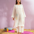 Monsoon By Kaanthaa Stitched 2 Piece Summer Suit-Blush Rain