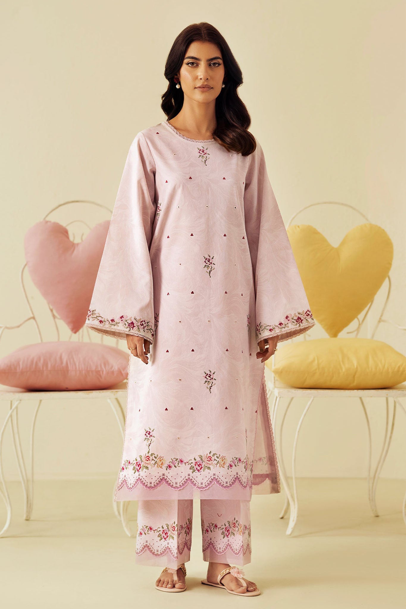 Daffodils By Seran Unstitched 2 Piece Lawn Suit-10-Carla