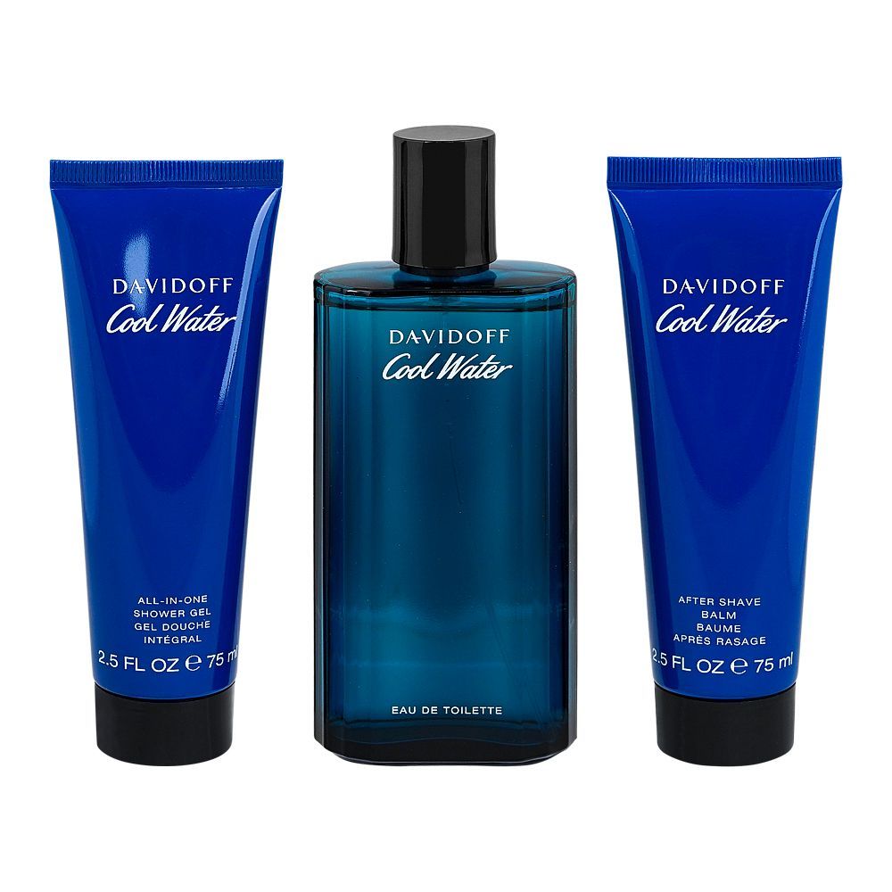 Davidoff Cool Water Men Set EDT 125Ml+Shave Balm 75ML+Shower Gel 75Ml