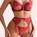 Belleza Lingerie Wired Net Bra Set - 1042