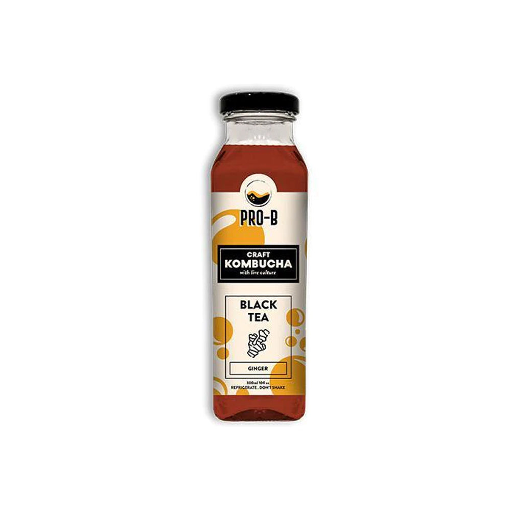 Pro-b Kombucha Black Tea Ginger 300ml - Snapcart.pk