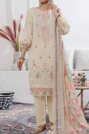 Aizal Stitched 3 Piece Embroidered Fancy Collection'2025-AE-106-Skin