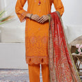 Aizal Stitched 3 Piece Embroidered Fancy Collection'2025-AE-108-Orange