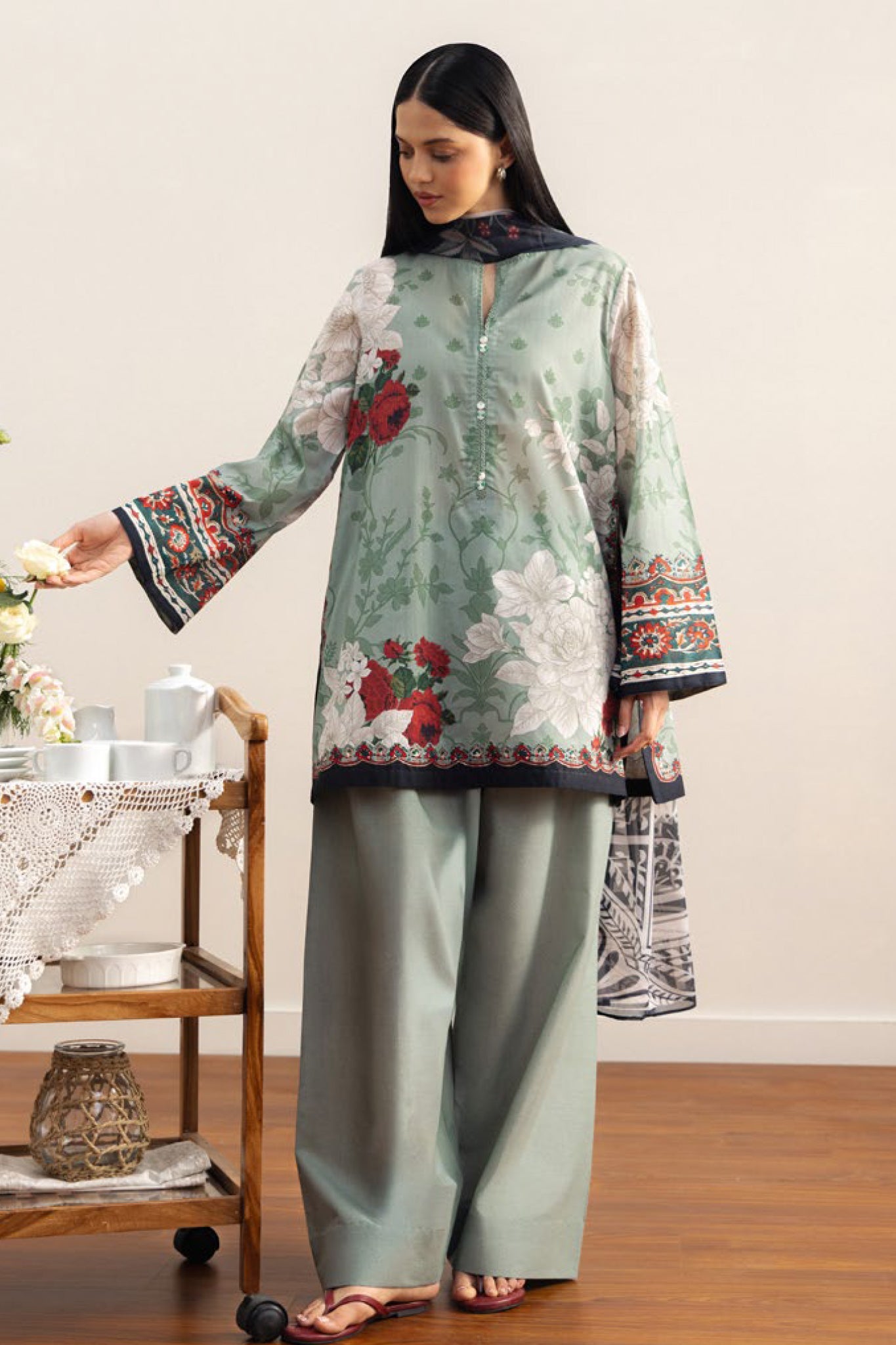 Coco By Zara Shahjahan Unstitched 3 Piece Prints Drop Two Suit-10B-ZEN