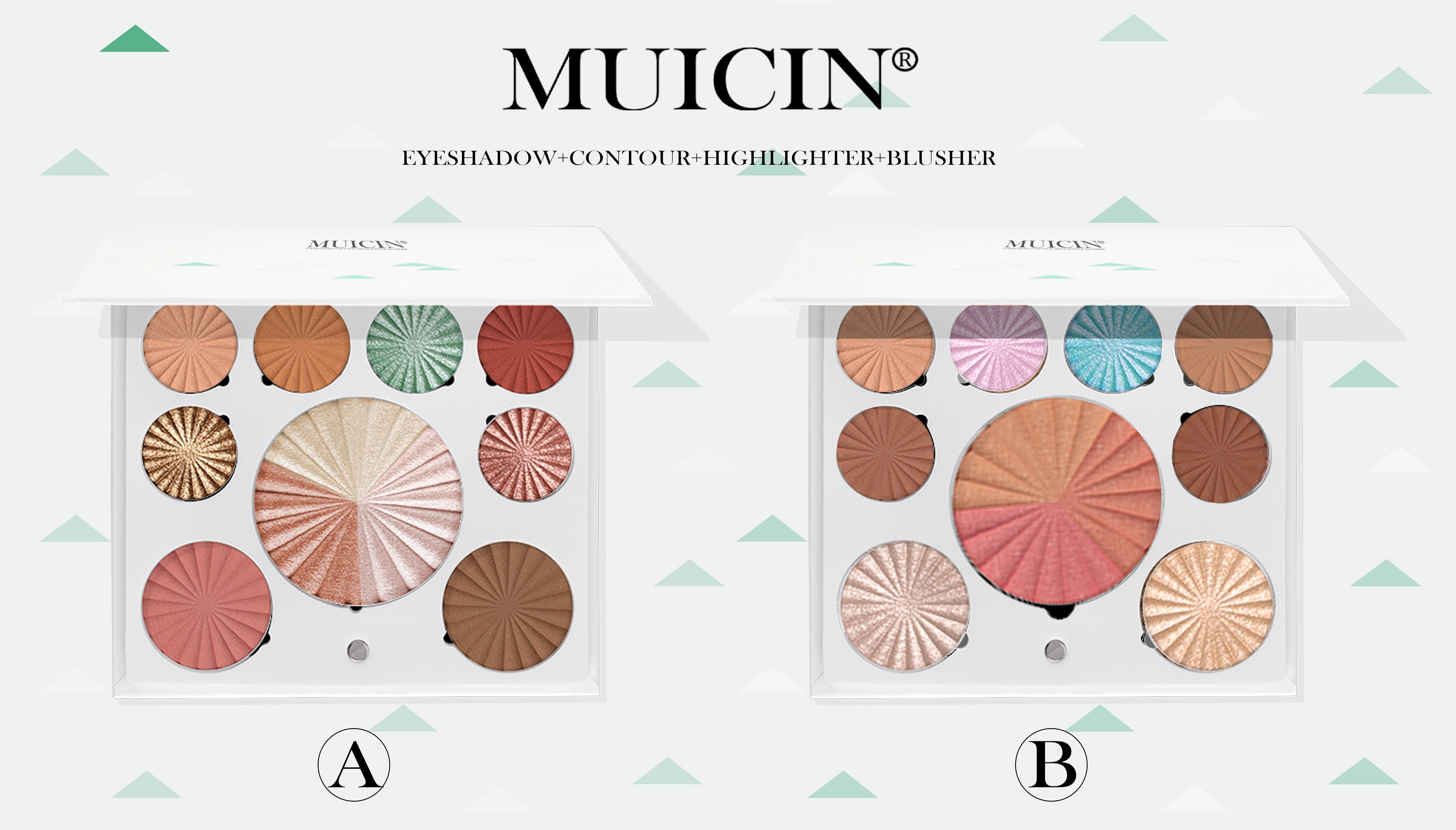 MUICIN - White Blusher & Eyeshadow Palette