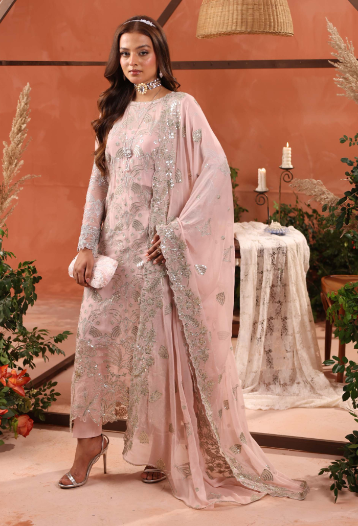 Heer By Humdum Stitched 3 Piece Formals Vol-02 Suit-D04