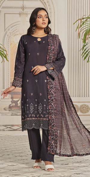Dressline Un Stitched 3 Pcs Emb Chikankari Digital Printed Lawn Collection