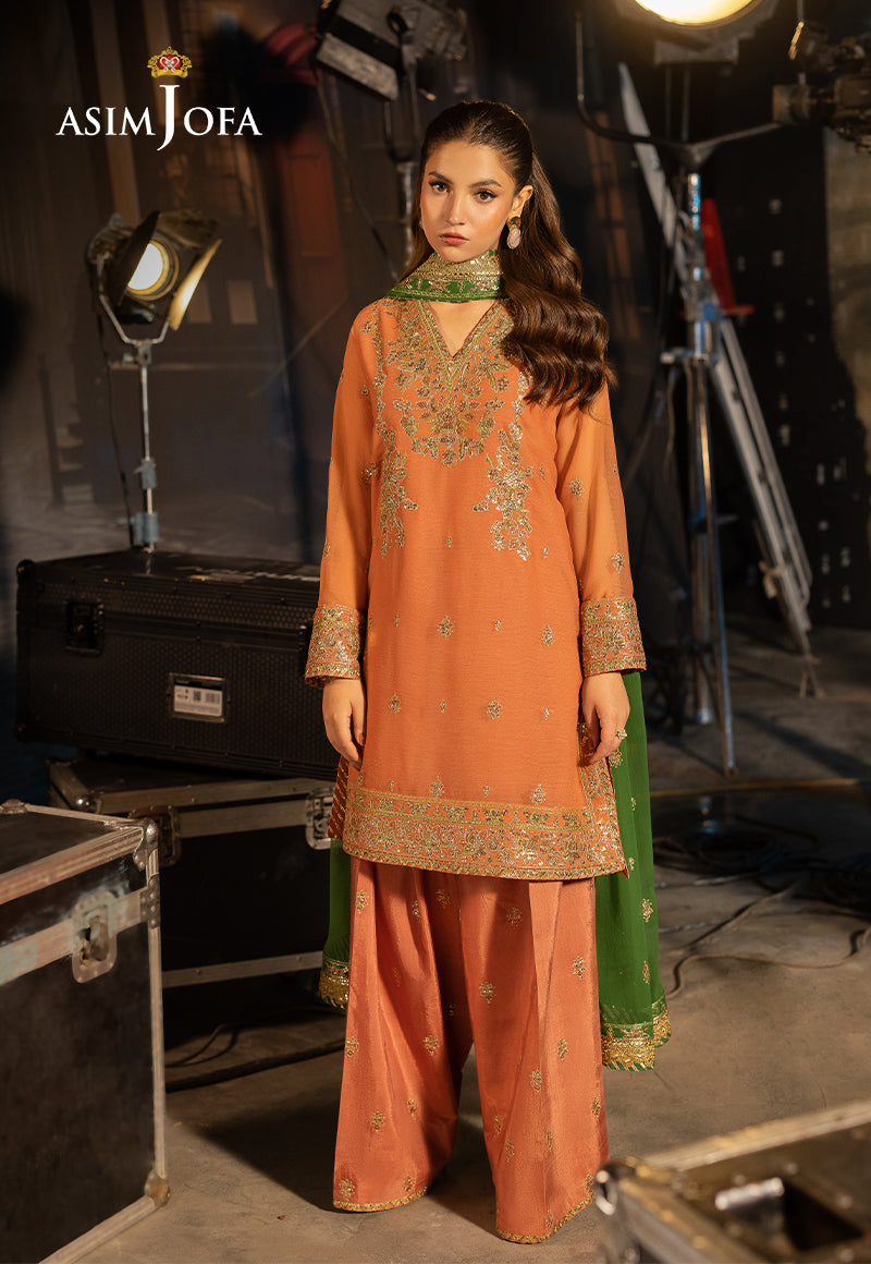Asim Jofa LUXURY FESTIVE DROP 2 Ajlf-03 Embroidered Chiffon 3 Pcs